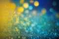 Glittering Luxury: Canary Yellow and Cerulean Blue Shimmering Background