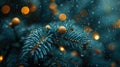 Glittering Macro Christmas Tree: Abstract Chaos in Festive Background Royalty Free Stock Photo