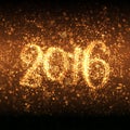 Glittering New Year 2016 Royalty Free Stock Photo