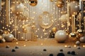 Glittering New Years Eve party decorations in