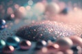 Glittering Pale Pink & Dusty Blue: A Shimmering Defocused Delight