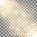 Glittering particles background effect, golden color