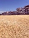 Glittering sands of Martil beach Royalty Free Stock Photo