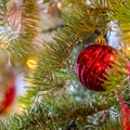 A Glittering and shiny Christmas tree decoration Royalty Free Stock Photo