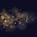 Glittering stars on bokeh background Royalty Free Stock Photo