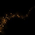 Glittering stars dust trail and bokeh background.Magic abstract Royalty Free Stock Photo