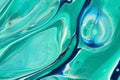 Sparkly teal and classic blue swirl with white to create this abstract background. Royalty Free Stock Photo