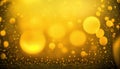 Glittering yellow background shaped bokeh Blurred Selective focus abstract texture orange valentine dripped water macro pattern