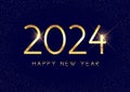 Glittery gold Happy New Year background design