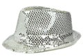 A silver sequin party hat