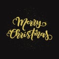 Glitter merry christmas background