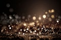 Glitzy Platinum & Dark Brown Defocused Background