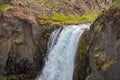 Gljufursarfoss waterfall in Gljufura river in Vopnafjordur in Iceland