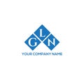 GLN letter logo design on WHITE background. GLN creative initials letter logo concept. GLN letter design.GLN letter logo design on Royalty Free Stock Photo
