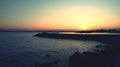 Gloaming seascape Rocky coast