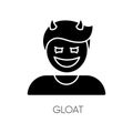 Gloat black glyph icon