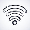 Sign of Wi-Fi. Vector drawing Royalty Free Stock Photo