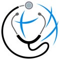 Glob and stethoscope Royalty Free Stock Photo