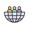 Global Audience Icon Image. Royalty Free Stock Photo