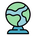 Global award trophy icon vector flat Royalty Free Stock Photo