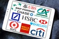 Global banks logos