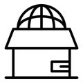 Global box relocation icon, outline style