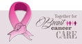 Global Breast cancer awareness concept illustratio