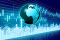 Global business financial data chart Royalty Free Stock Photo
