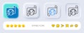 Global business documents line icon. Translation service sign. Neumorphic buttons. Vector