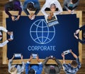 Global Business Enterprise Economics Corporation Concept Royalty Free Stock Photo