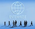 Global Business Enterprise Economics Corporation Concept