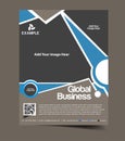 Global Business Flyer Design Royalty Free Stock Photo