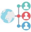 Global business, global community Isolated which can be easily edit or modified