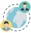 Global business, global community Isolated which can be easily edit or modified