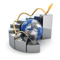 Global business graph Royalty Free Stock Photo