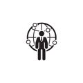 Global Business Icon. Flat Design Royalty Free Stock Photo