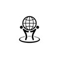 Global Business Icon. Flat Design Royalty Free Stock Photo