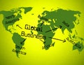 Global Business Indicates Globe Planet And Corporation Royalty Free Stock Photo