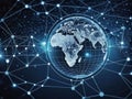 Global business internet network connection global network technology AI generative generative AI Royalty Free Stock Photo