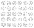 Global business line icons collection. Thin outline icons pack. Vector illustration eps10 Royalty Free Stock Photo