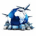 Global business logistics import export background and container cargo freight ship transport concept Royalty Free Stock Photo