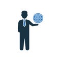 Global business network icon design Royalty Free Stock Photo
