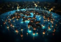 Global business structure of networking. AI generative Royalty Free Stock Photo
