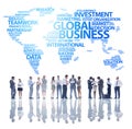 The Global Business Team with World Map Royalty Free Stock Photo