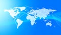 Global business and technology background, blue world map for presentations education Royalty Free Stock Photo
