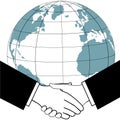 Global business trade agreement handshake Royalty Free Stock Photo
