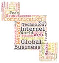 Global business word cloud Royalty Free Stock Photo