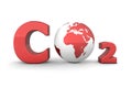 Global Carbon Dioxide CO2 - Shiny Red