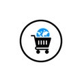 Global, cart, shopping, e-commerce, basket icon