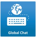 Global chart Isolated Vector icon that can easily modified or edit. Royalty Free Stock Photo